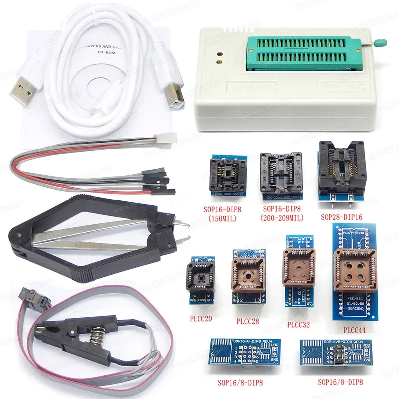 Programmer EEPROM Support NAND Flash AVR MCU GAL PIC SPI with Adapter Kits