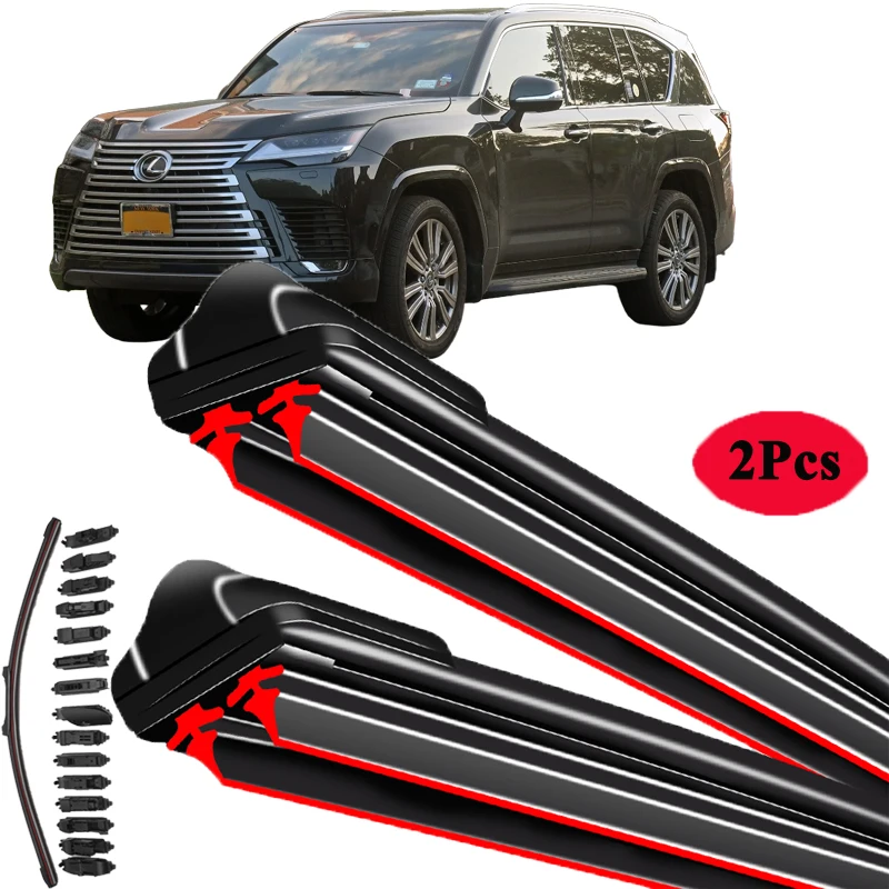 

For Lexus LX SUV J100 J201 J310 LX470 LX570 LX600 1998 2005 2008 2010 2015 2016 2018 2019 2020 2022 Double Rubber Wiper Blades