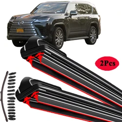 For Lexus LX SUV J100 J201 J310 LX470 LX570 LX600 1998 2005 2008 2010 2015 2016 2018 2019 2020 2022 Double Rubber Wiper Blades