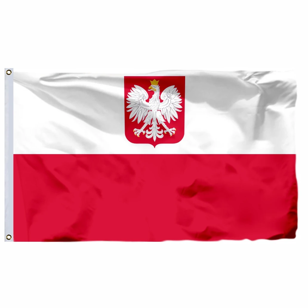 Poland President Naval Jack Flag Sztandar 37 PP Strona Prawa banner 120x120cm and 120x100cm Double sided printing flags - view 2