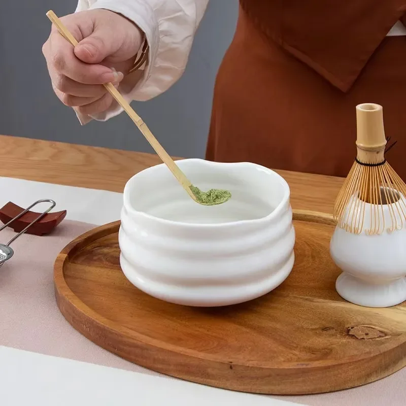 Bamboo Matcha Whisk Tool Set Ceramic Matcha Bowl Complete Tea Making Kit Traditional Tea Ceremony Gift Accessories