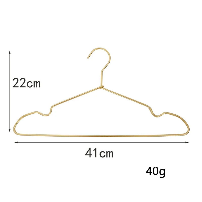 10 pcs Clothes Hangers Heavy Duty Metal Strong Non-Slip Clothing Coat Hanger For Bedroom Gold Silver Wardrobe Storage Organizer