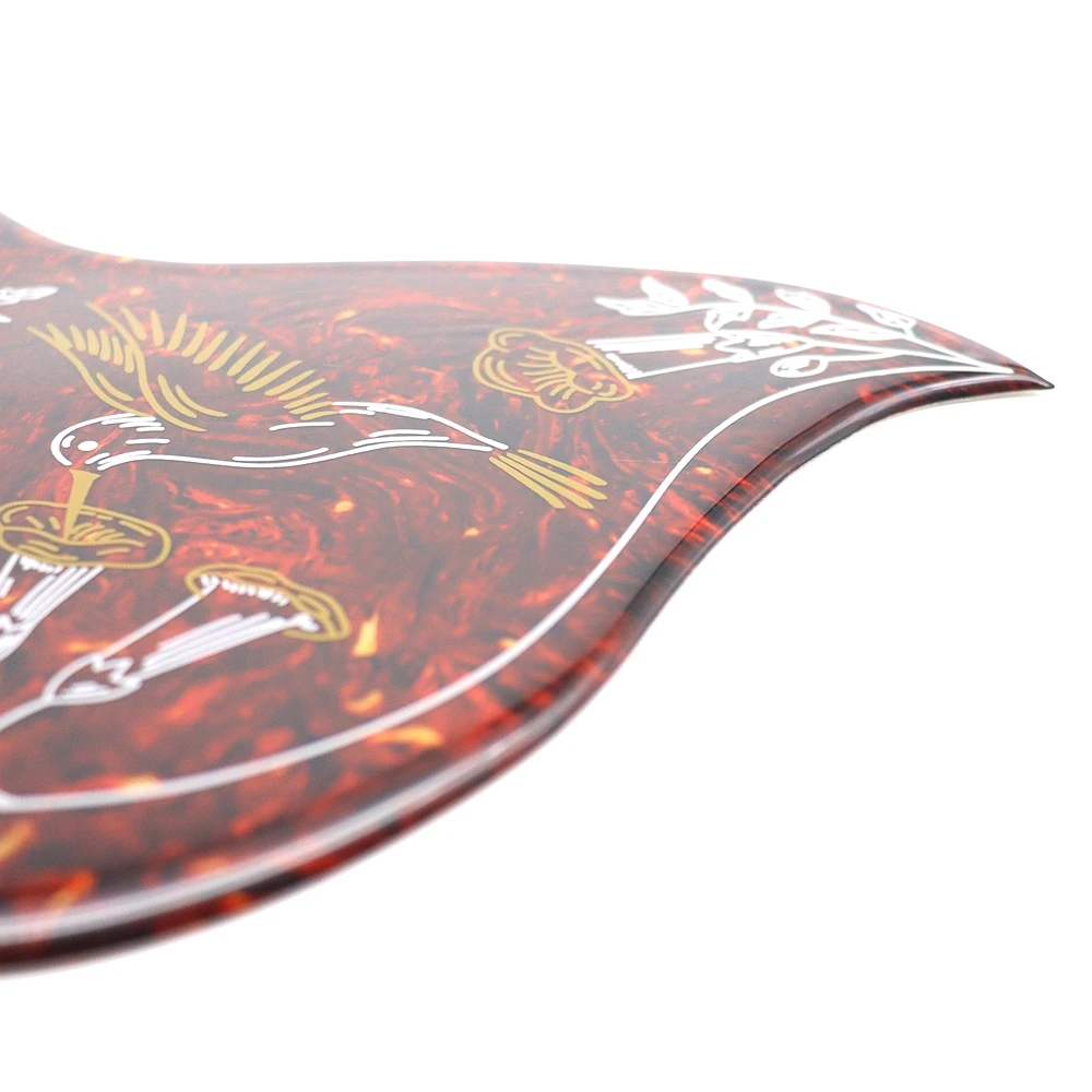 1R Hummingbird Flower Decorative celluloid & Crystal epoxy resin Guitar Pickguard Anti-scratch Plate for Folk Acoustic Guitar