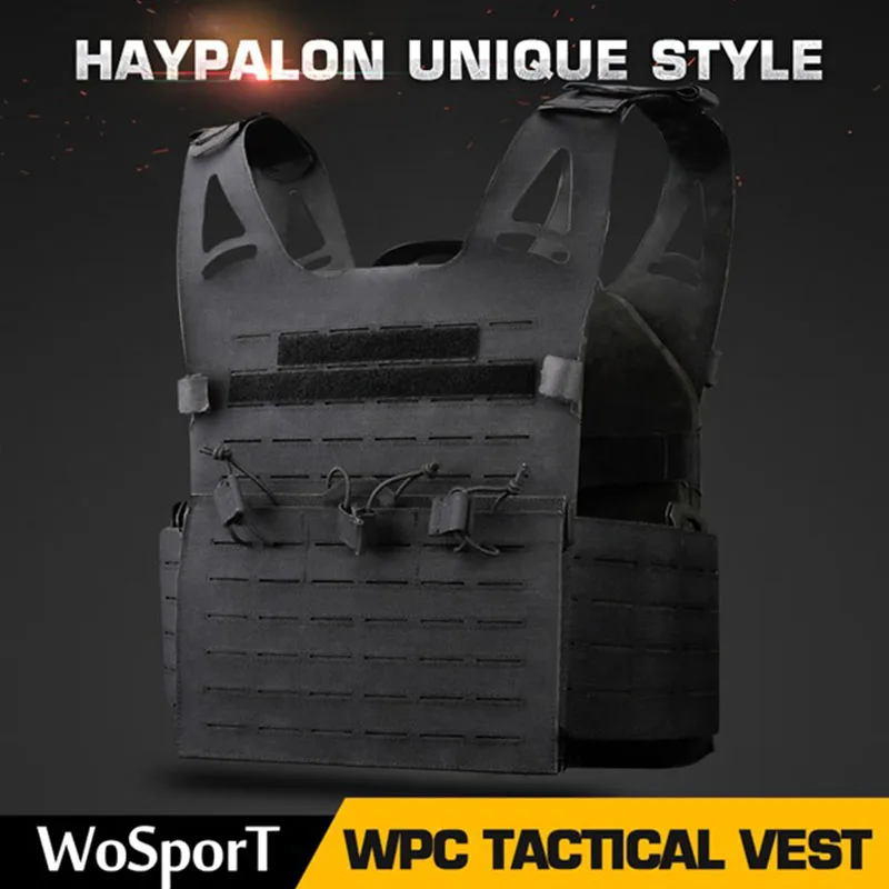 WOSPORT Tactical Vest WPC Hypalon MOLLE System Breathable Wear-resistant Lightweight Double-layer Protective Hunting Vest