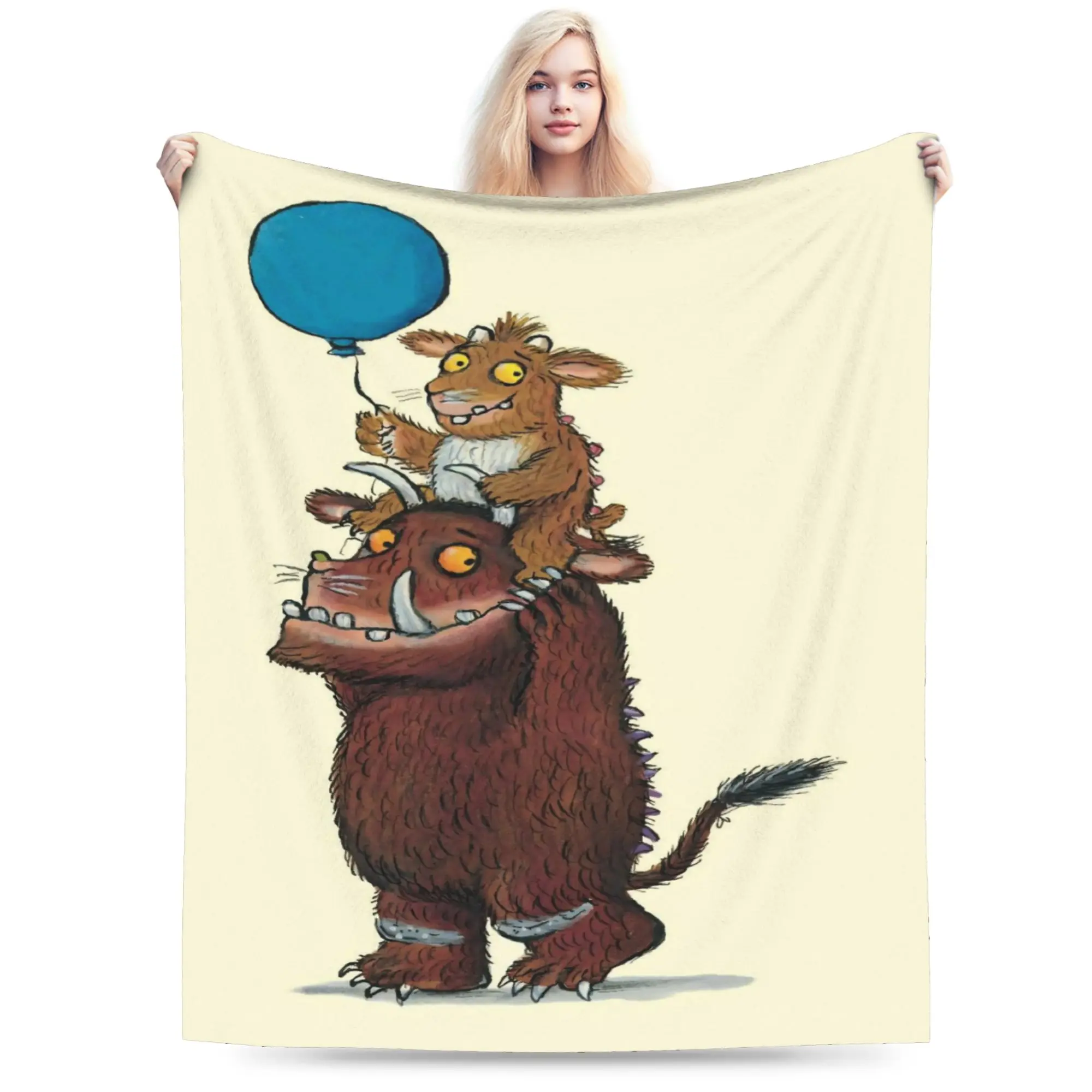 The GruffaloS Blankets Fleece  Cozy Super Soft Throw Blankets for Sofa Quilt