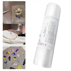 1 Roll Embroidery Soluble Water-Soluble Film Nonwoven Tear Off Transfer Paper Films for Sewing Cross Stitch 20cm 30Yard