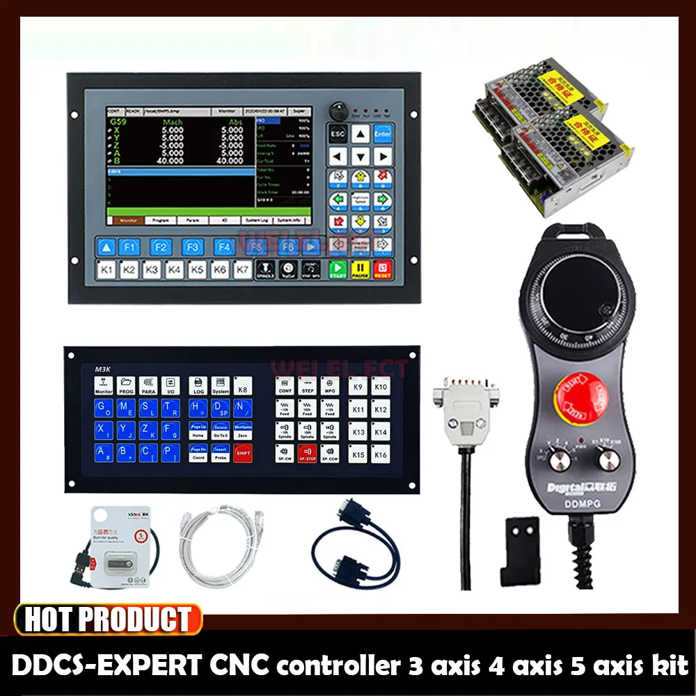 

Hot! Ddcs-expert 3/4/5 Axis Cnc Offline Controller Supports Closed Loop Stepping/atc Instead Of Ddcsv3.1+ Extended Keyboard/mpg