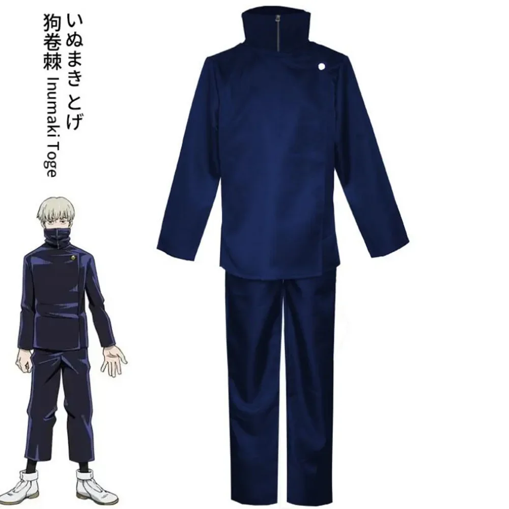 Jujutsu Kaisen Anime Toge Inumaki Cosplay Kostüm Top Hosen Schuluniform Set