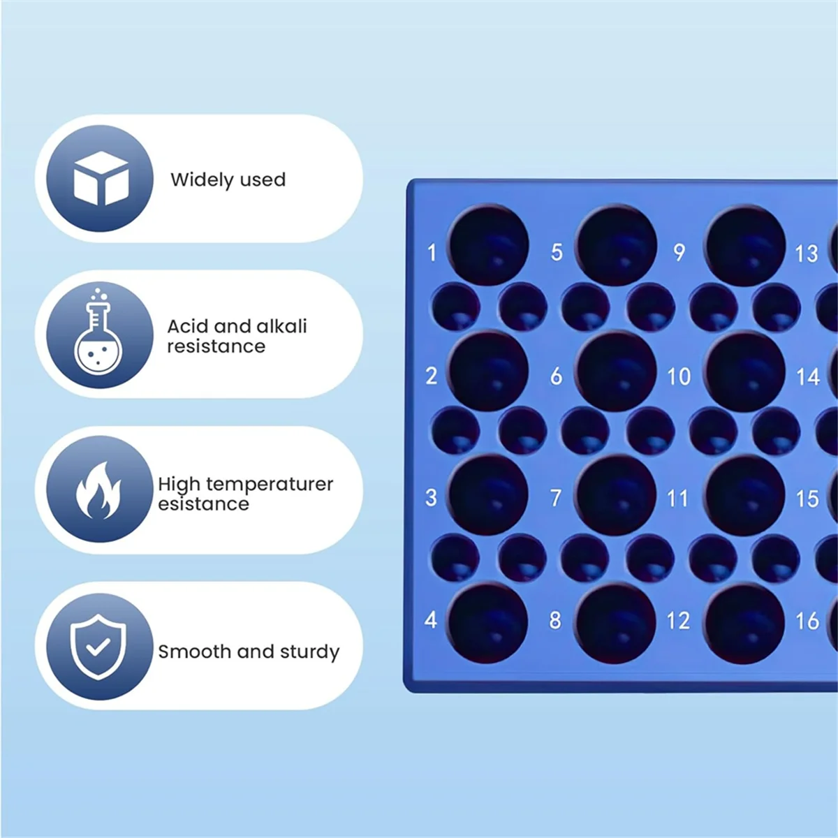 AB52 Dual-Size Aluminum Cooling Block (24+36 ) for Tubes - Reusable 0.2ml/1.5ml/2ml Centrifuge Tube Ice Bath Cooler