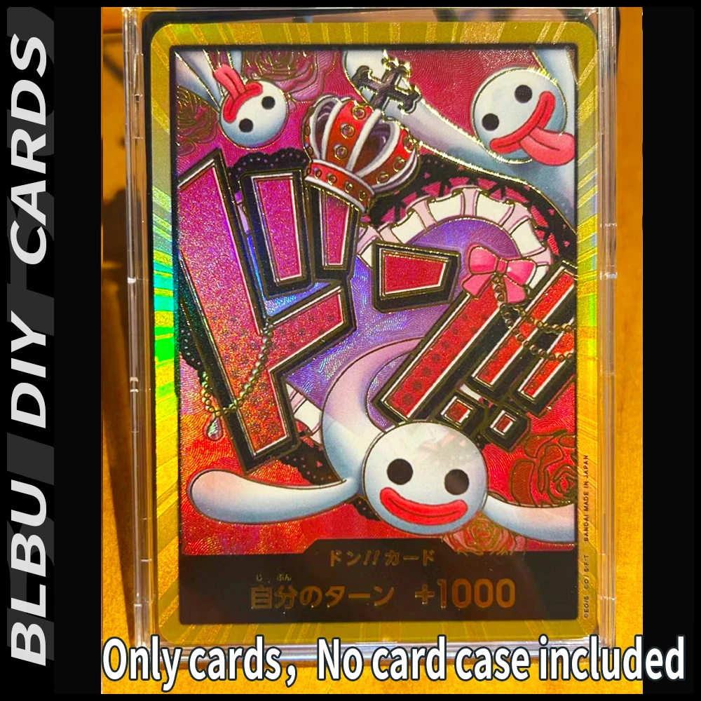 BLBU 1 قطعة OPCG TCG ذهبي دون!! بطاقة المجموعة The Best Prb-01 En Jp Super Parallel Zoro Perona Gold Flash BoaHancock Nico Robin