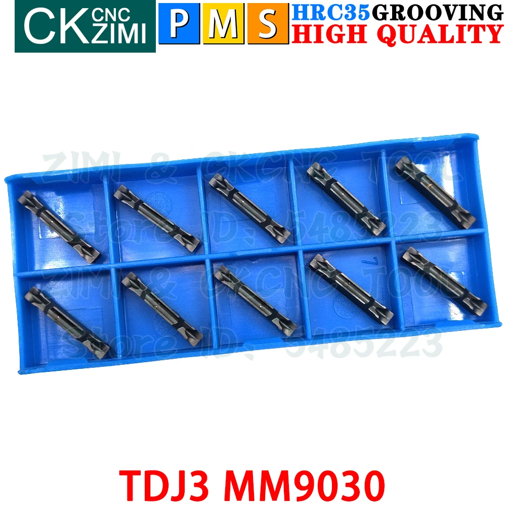TDJ3 MM9030 TDJ 3 MM9030 เม็ดมีดคาร์ไบด์ละเอียดตัดร่องแทรกเครื่องมือ TTER TTEL CNC เครื่องกลึงโลหะเครื่องมือสำหรับสแตนเลส