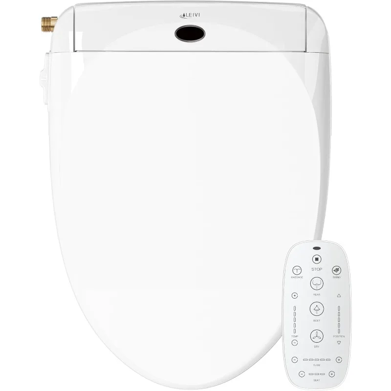 Electric Bidet Smart Toilet Seat with Dual Control Mode, Adjustable Warm Water and Air Dryer, Ultra Slim Heated Toilet Seat