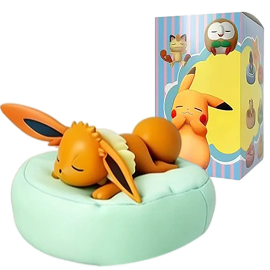 Anime Pokemon Eevee Sleeping Position Series Blind Box Sylveon Umbreon Flareon PVC Toy Desktop Decoration Model Christmas Gift view 3