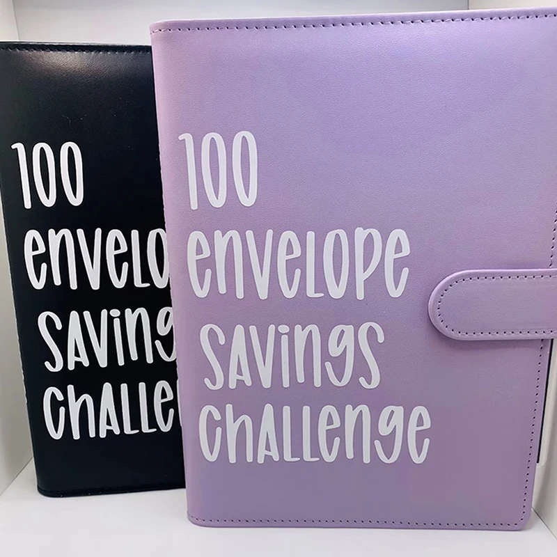 100 Envelope Challenge Binder Couple Challenge Event Notepad Savings Folder Budget Planner Book Money Envelopes Organizer Gifts