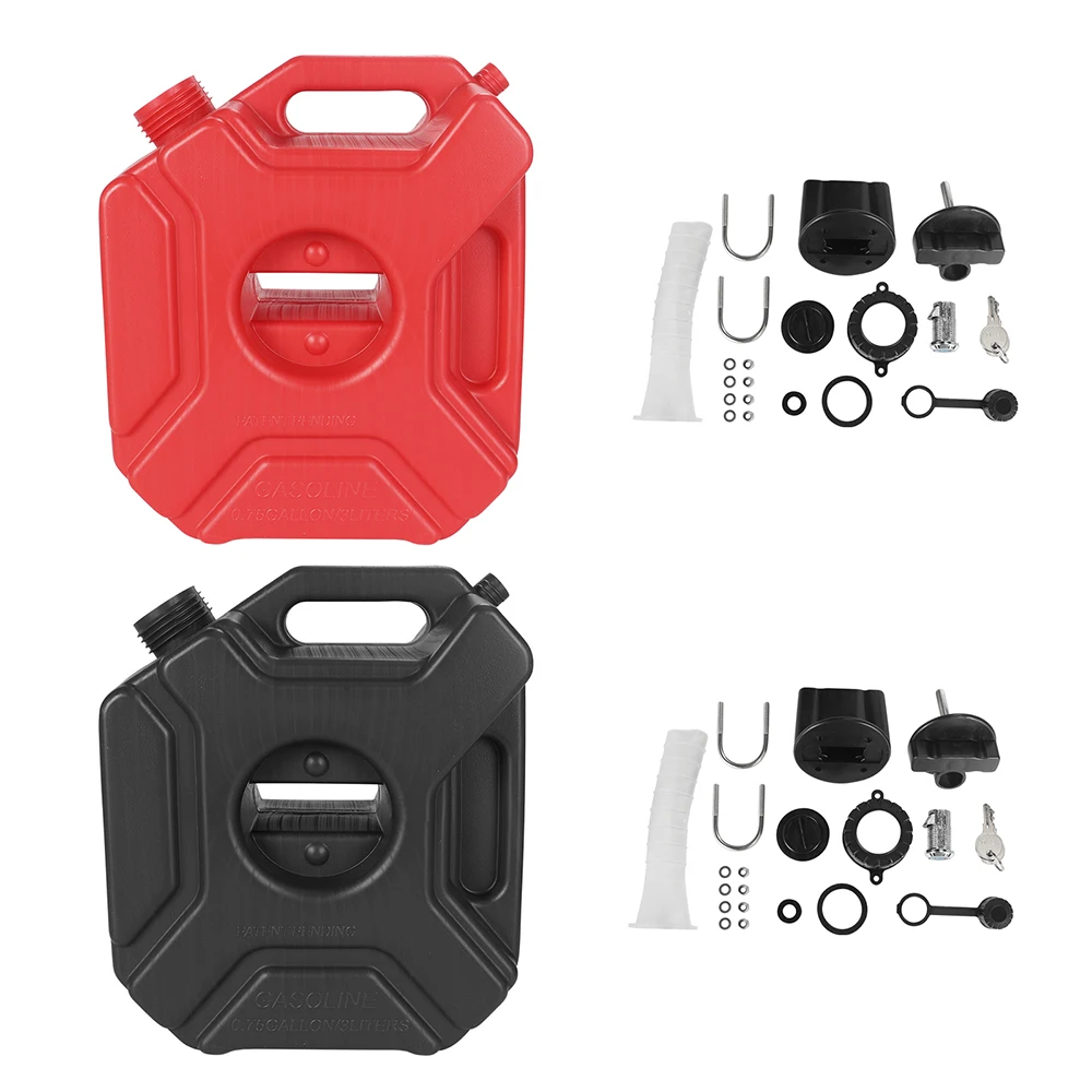 3L/5L Portable Plastic Cans Gas Fuel Tank Emergency Backup SUV Motorcycle Accessories Petrol Diesel Storage Gas Tank with Lock image 6