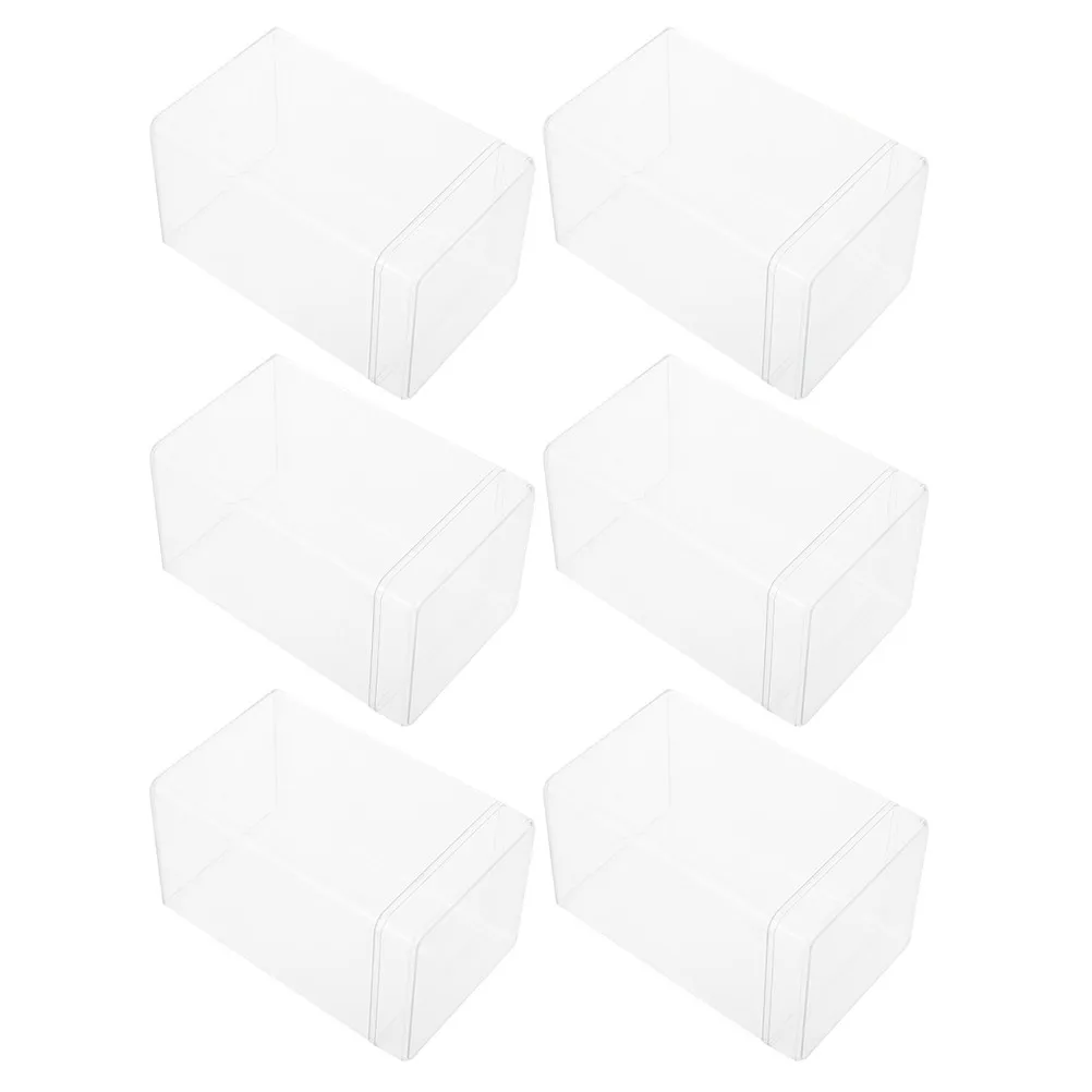 

Набор из 6 акриловых прозрачных кубических витрин для коллекционных предметов, пылезащитный, легкий, настольный органайзер, декор для дома