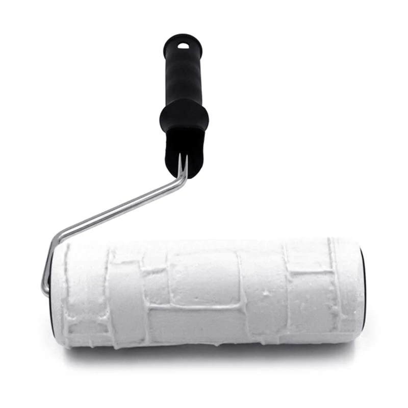 A2UD Household DIY Paint Embossing Roller Art Brush Construction Tool Brick Roller for Wall Paint Texture Rolling Flower Roll