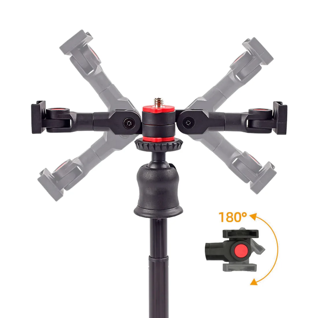 Rotatable Cold Shoe Mount Adapter with 1/4\