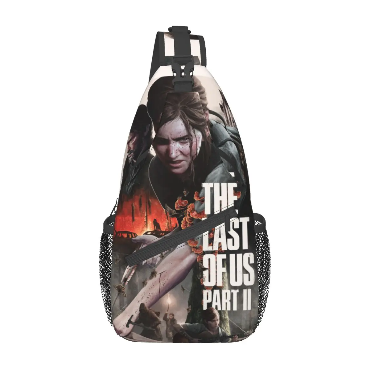 The Last Of Us-mochila de hombro cruzada para el pecho, morral de la película de terror, mochila de viaje para senderismo, paquete con patrón de Joel Ellie