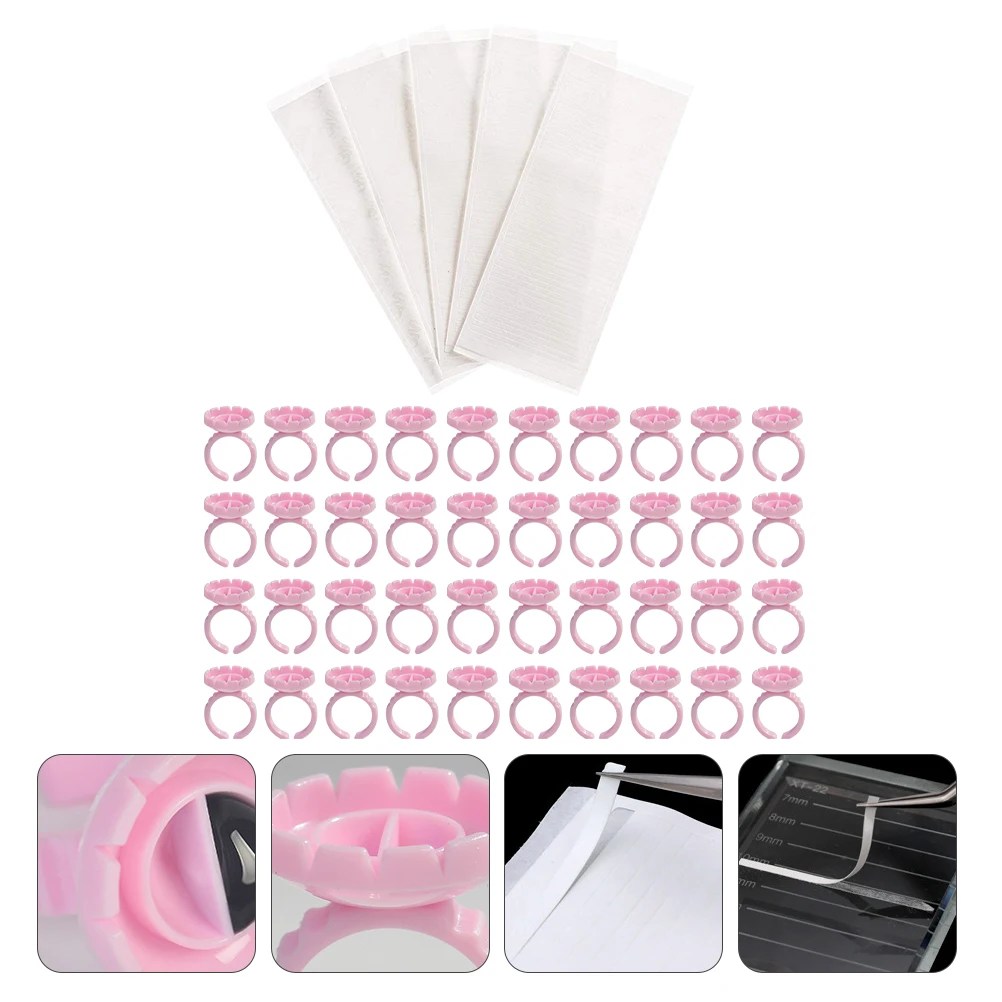 

Eyelash Tool Set Glue Cup Tray Extension Supplies Anti spill Holder White Tools Grafting Plastic Durable Easy Use Beginners