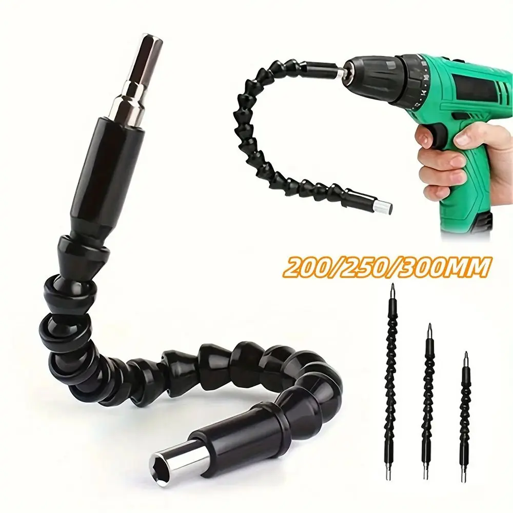 

1Pcs Flexible Shaft Connecting Link Hex Shank 200/250/300mm Shaft Extension Rod Bendable 360 Degrees Shaft Drill Bit