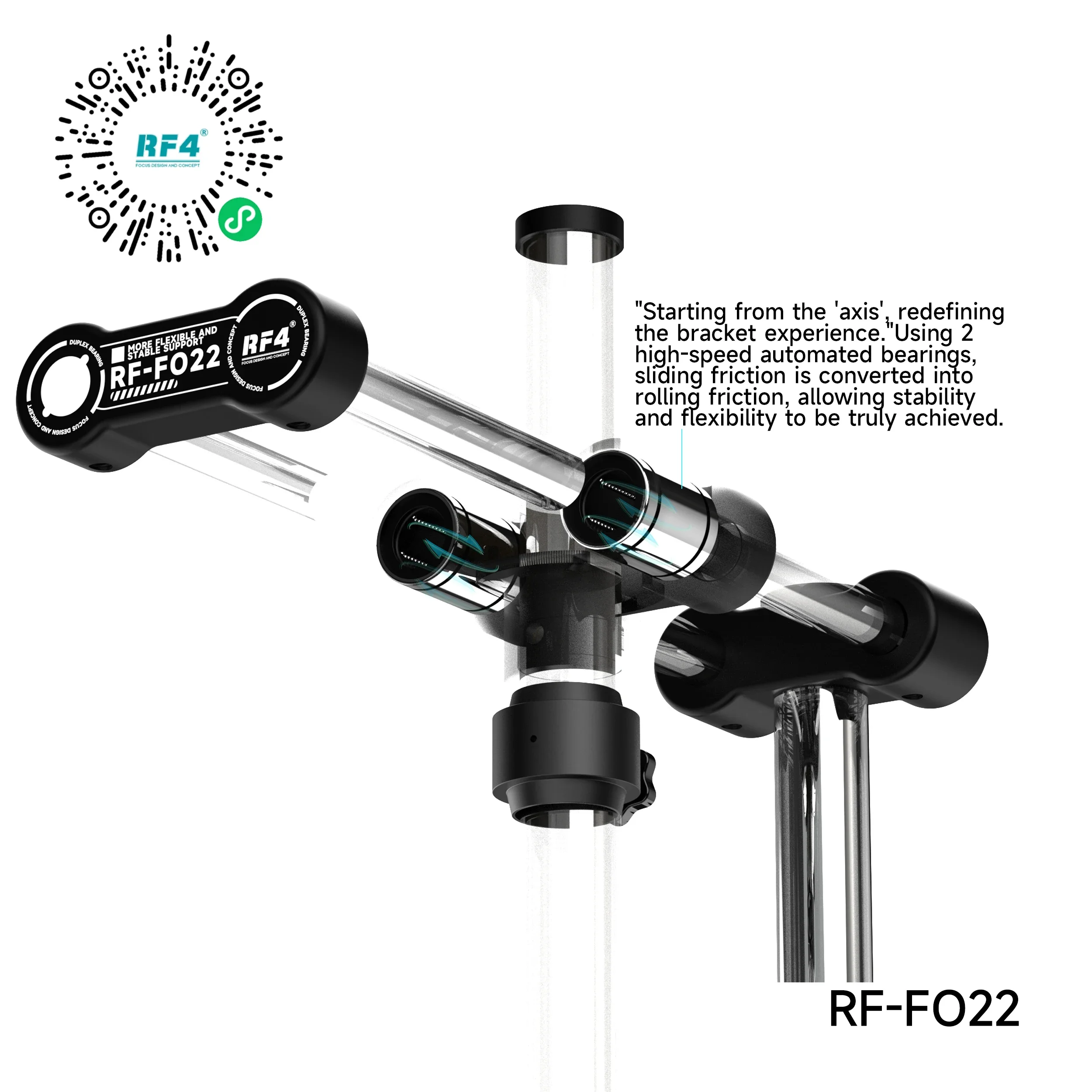 RF4 RF-FO22 Microscope Bracket , long arm For Universal Axis For Mobile Phone Repair Tool