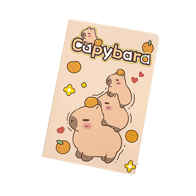 1 PCS Random Capybara Notebook Diary Planner Student Learning Stationery Office School Supplies Aesthetic Notebooks