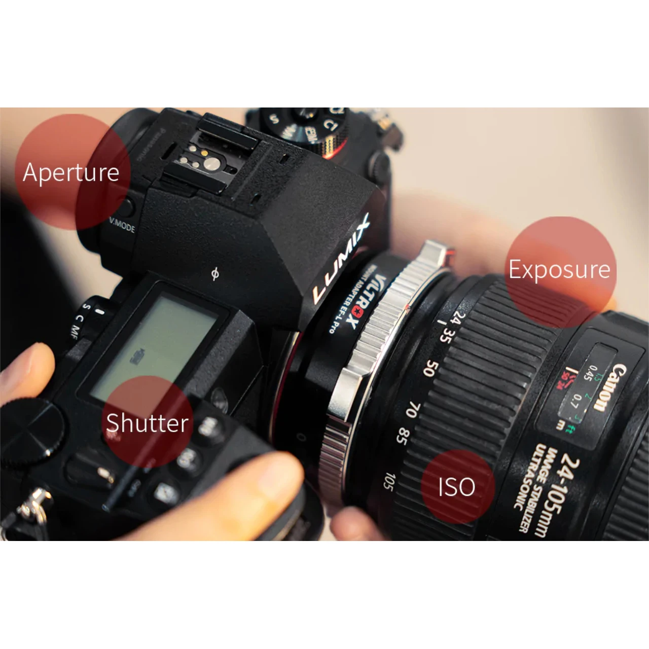 VILTROX EF-L Pro Lens Mount Adapter with Security Lock,Auto Focus Ring Adapter Compatible with Canon EF/EF-S Lens for L Mount