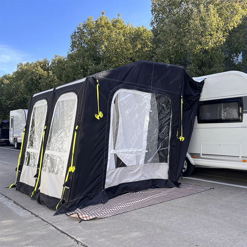 Trailer RV Side External Tent Sunshade Outdoor Camping Rainproof Thickened Quick-Open Inflatable Oxford Three-layer 3000+