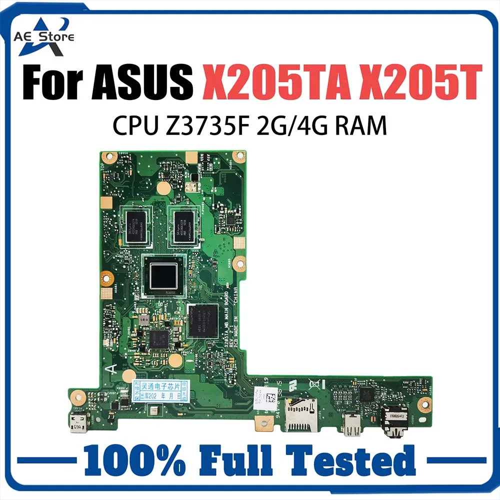 Laptop Motherboard for ASUS X205TA X205T X205TA Notebook Motherboard Mainboard Z3735F CPU 2G 4G-RAM 32G SSD Systemboard