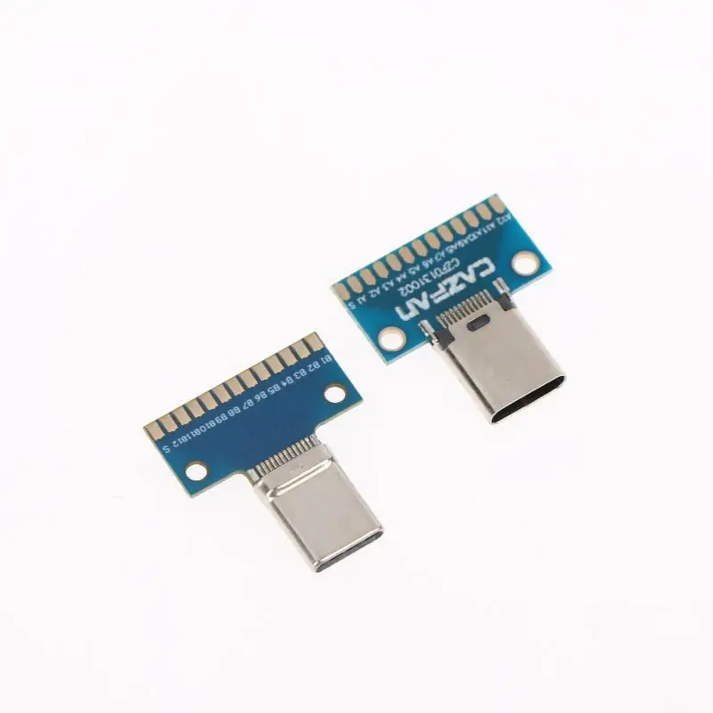 USB 3.1 Type C Connector 24P Male Female Adapter Plug Set Stable Connection for Audio Video Accessories 2 Pack