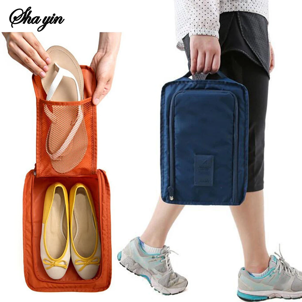 حقائب الأحذية المحمولة للسفر تحمل متعددة الوظائف مقاومة للماء وقابلة للطي للتخزين ومنظم حقيبة الأحذية عالي السعة