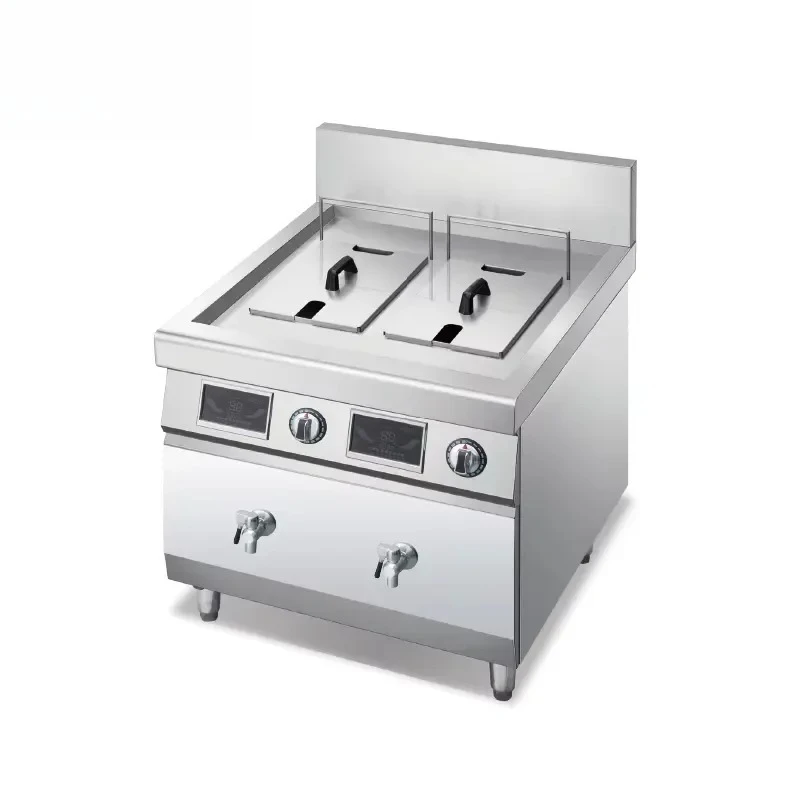 for Heavy Deep Fryer Double Tank Stainless Steel Commercial Kitchen Restaurant Food Truck Catering Equipment