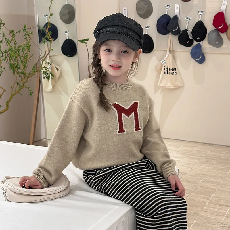 criancas-roupas-criancas-camisola-casual-outono-2025-estilo-coreano-solto-carta-pulover-camisola-meninos-meninas-de-manga-comprida-topo-de-malha