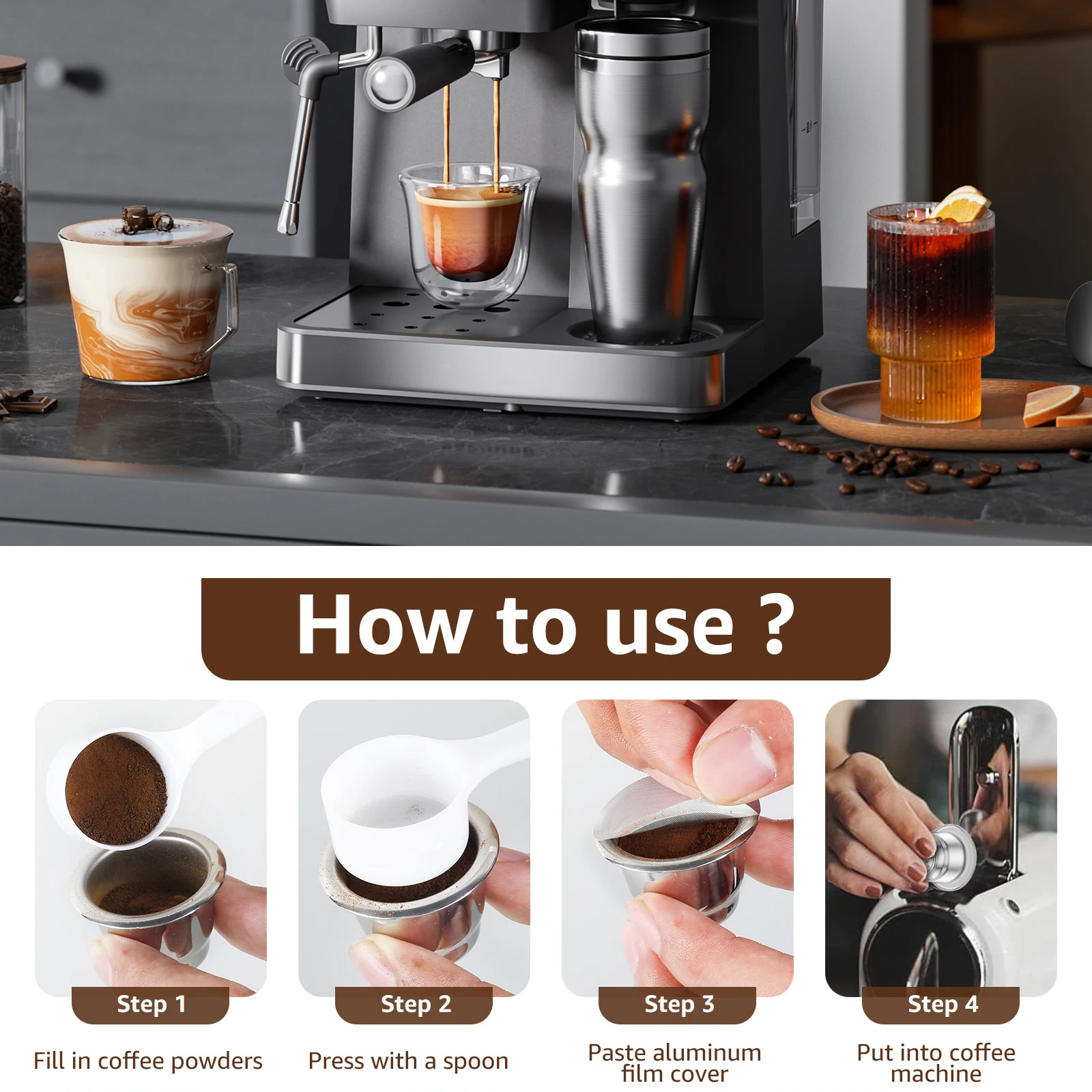 6Pcs Nespresso Coffee Capsulas - Coffee Equipment For Home ulasan dan harga