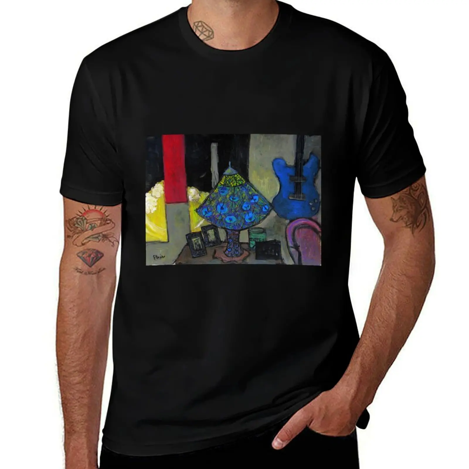 

kimono lamp and guitar T-Shirt oversized t shirt Clothing clothes tops fruit of the loom mens t shirts