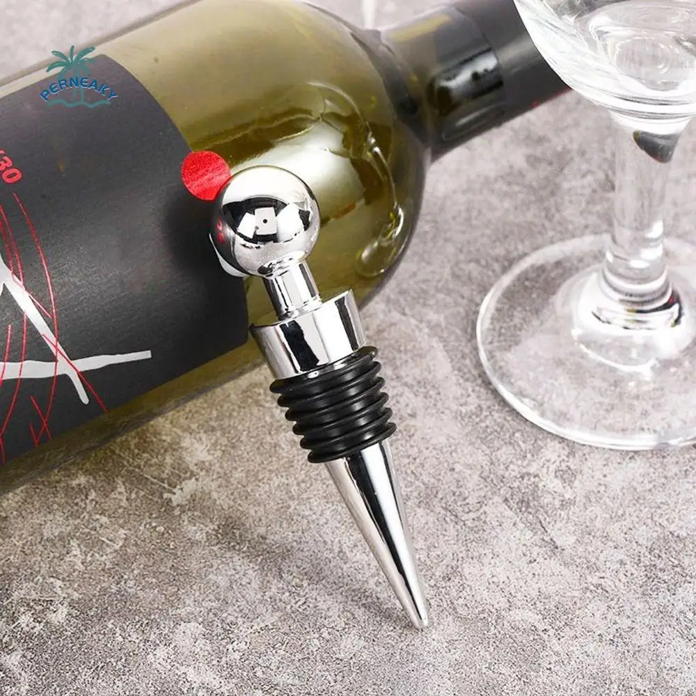 

5Pcs Durable Conical Wine Stoppers Sealed Metal Champagne Stopper Reusable Wine Storage Twist Cap Plug Gift