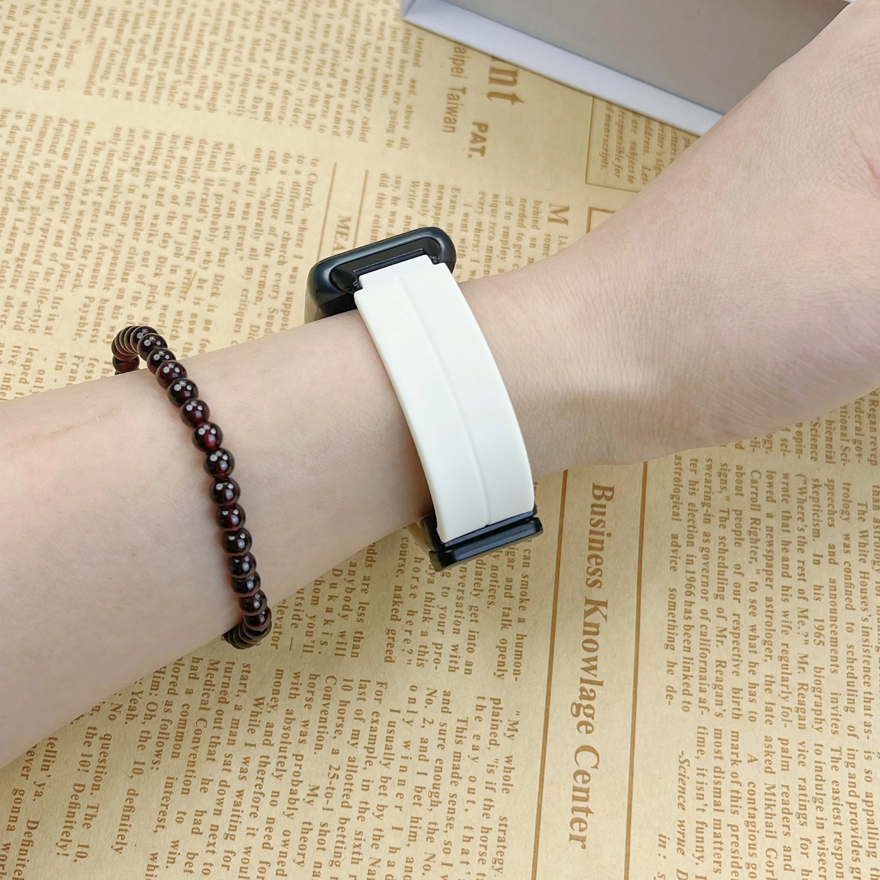 화웨이 밴드 10 9 8용 실리콘 마그네틱 버클 손목밴드, 화웨이 밴드 7 스포츠 워치밴드용 교체 가능한 팔찌