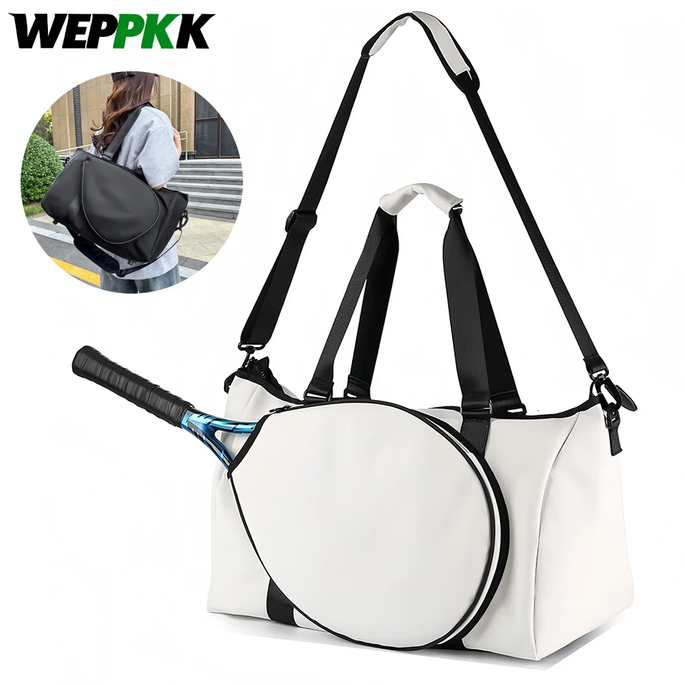 

1Pcs Tennis Sport Bag with Dry Wet Pocket,Tennis Duffle Bag, Tennis Racket Shoulder Bag for Women Pickleball Badminton Tote Bag