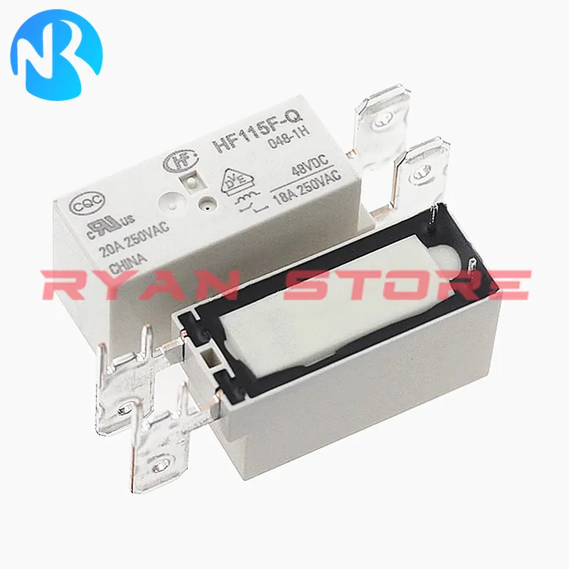 5Pcs HF115F-Q-005-1H HF115F Q 012 1H 115F-Q-024-1H HF115F-Q-048-1H HF115F Q 006 012 024 1D DC5V 12V 24V 48V 16A 18A Power Relay