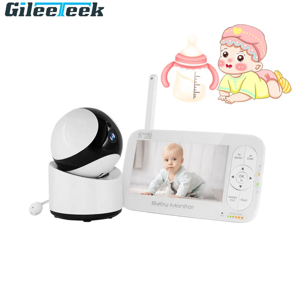 

Baby Monitor HD 5-inch Night Vision Baby Soothing Lullaby Voice Monitor Intercom Child Monitors Nanny Monitoring Devices DY55A