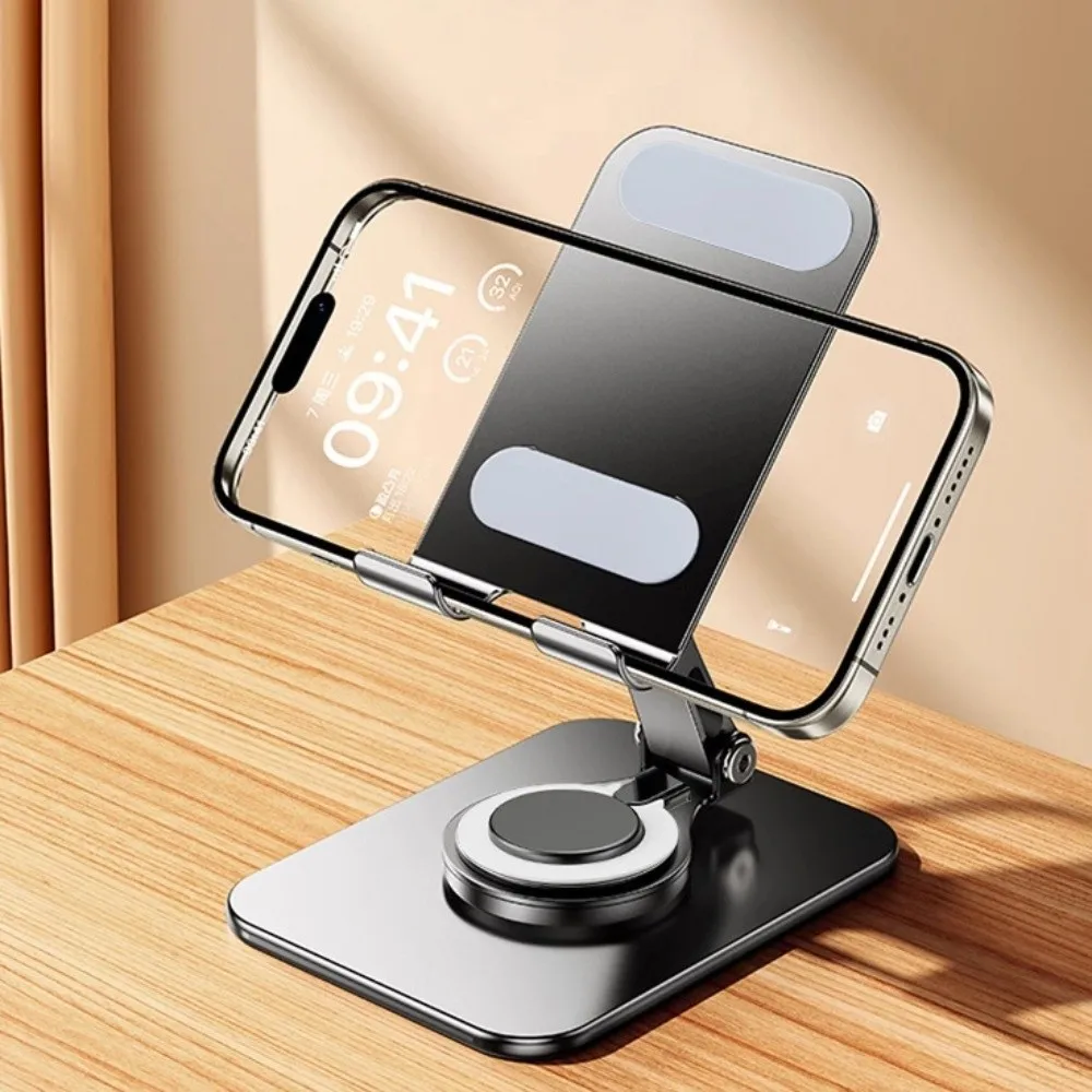 

360 ° Вращающийся регулируемый держатель для телефона, металлическая складная подставка для мобильного телефона, регулируемая портативная настольная подставка для смартфона