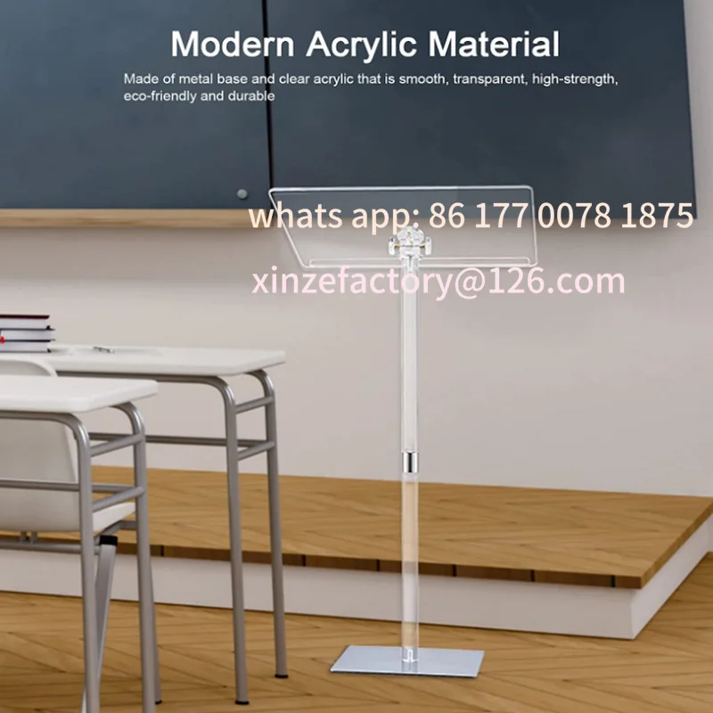 Customizable Acrylic Podium, Podium Products, Presiding Platform, Transparent Plexiglass Podium, Master of Ceremonies