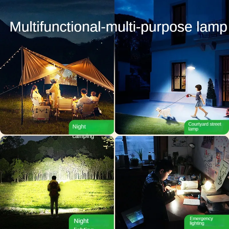 Intelamp-luz Solar para exteriores, iluminación colgante portátil multifuncional, para tienda de campaña, patio, Eme