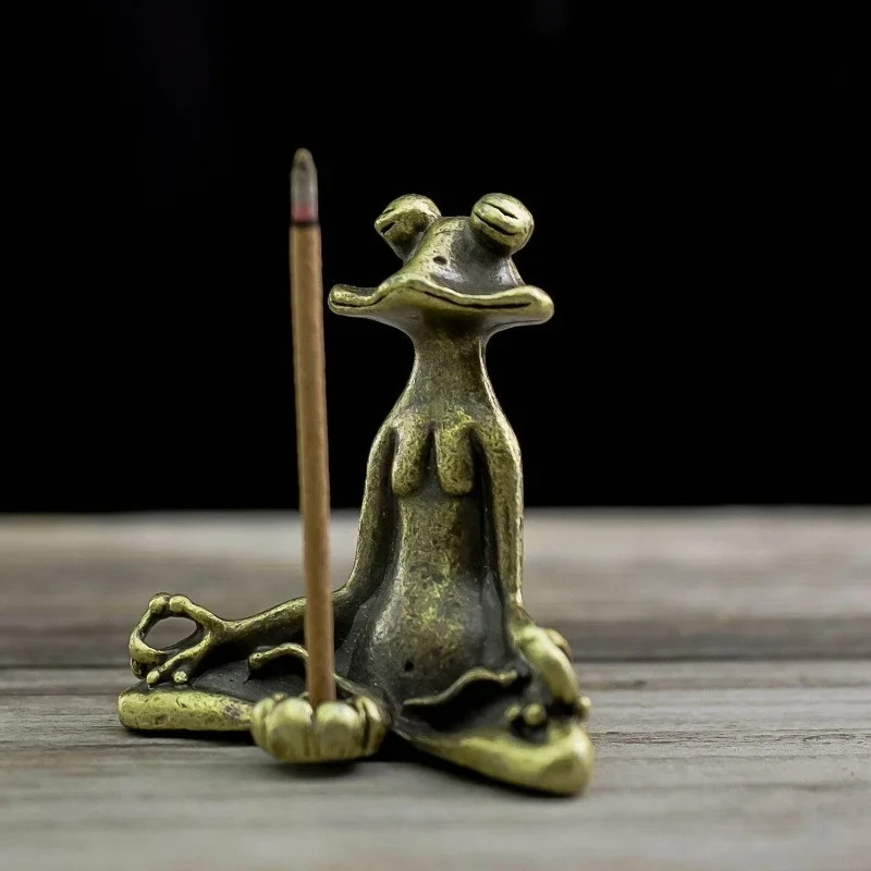 #   5×5cm Vintage Frosch-Räucherstäbchenhalter Kreativer Räucherstäbchenbrenner für Zuhause Meditation Wohnzimmer Schreibtisch Deko Handwerksornament