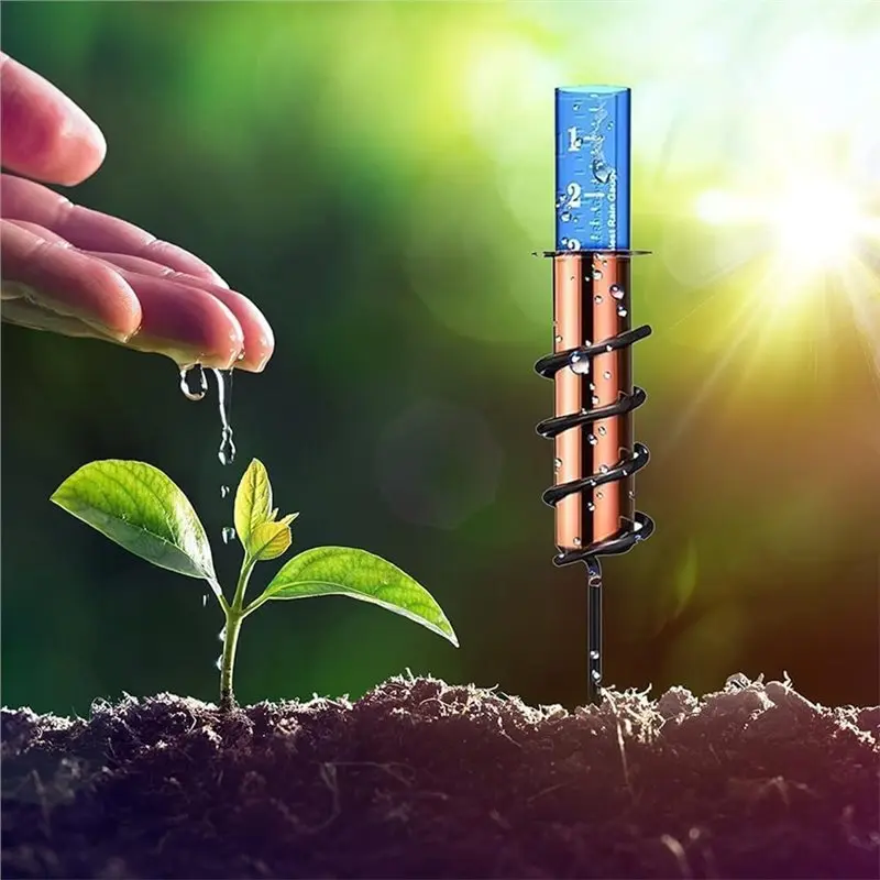 FAST-Rain Gauge 2Pcs For Outdoor Accurate Rain Measurement Gauge Decorative Gauge Stake For Yard Garden Patio Lawn