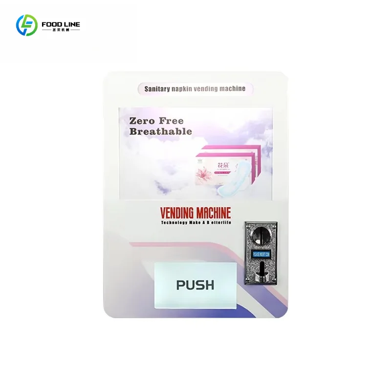 Customized wall mounted coin female women sanitary product napkin towel sanitary pads vending machine