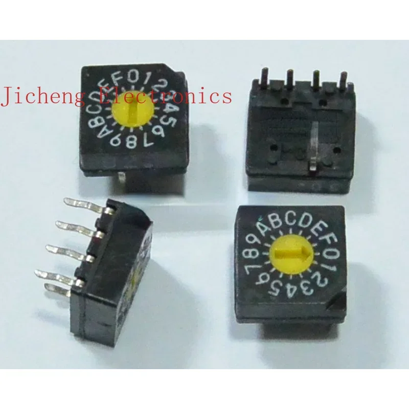 10PCS DRS3016 0-F Rotating Dip Switch 16-gear 8421C Encoder 4:1