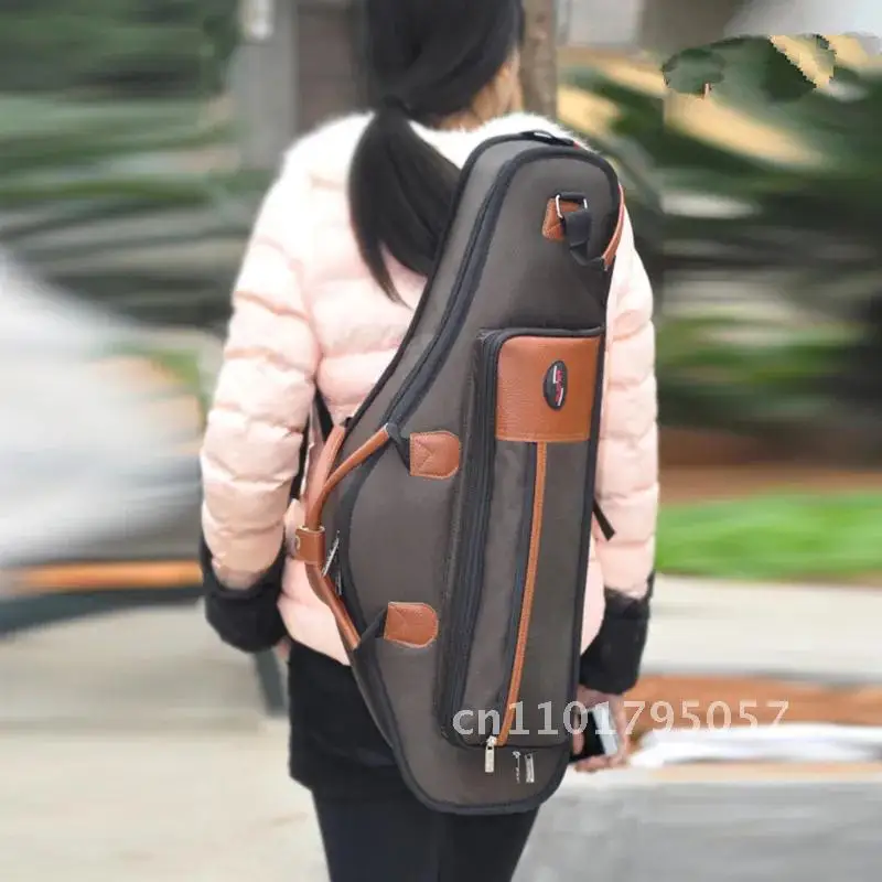 High quality professional portable alto saxophone E backpack instrument sax padded package case gig bag cover shoulder messenge