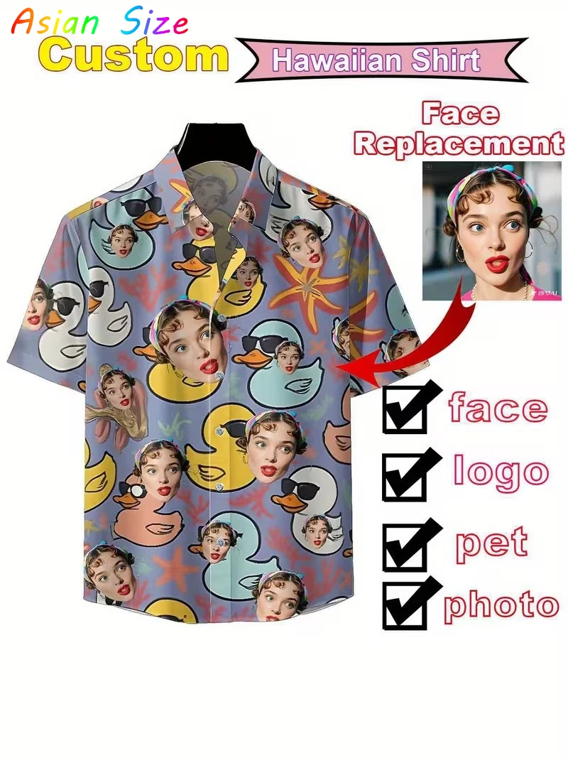 

Футболка-рубашка с индивидуальным дизайном, 3D-печать, забавный енот, желтая утка, на пуговицах, с коротким рукавом, в стиле Y2K